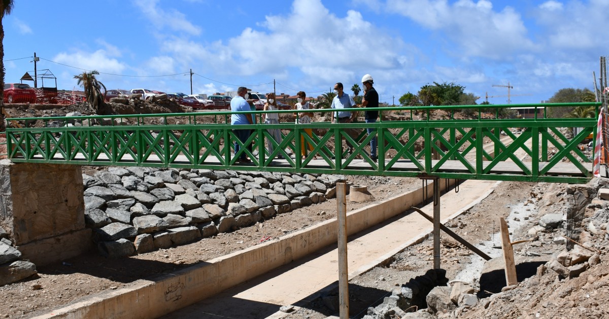El Barranco de Pino Seco se transforma en espacio de recreo y unirá la zona alta de Arguineguín con la playa de Las Marañuelas