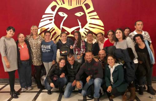 Los usuarios del Centro Ocupacional de Mogán viajan a Madrid