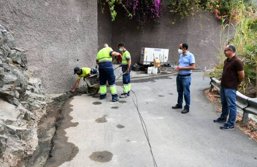El Ayuntamiento de Mogán  renueva 350 metros de la red de  abastecimiento en El Sao