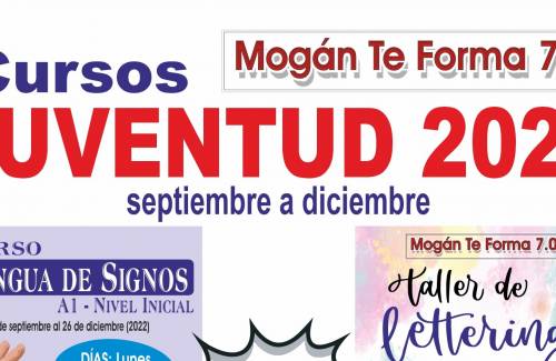 Mogán lanza cinco nuevos cursos   y talleres gratuitos para jóvenes  a partir de septiembre