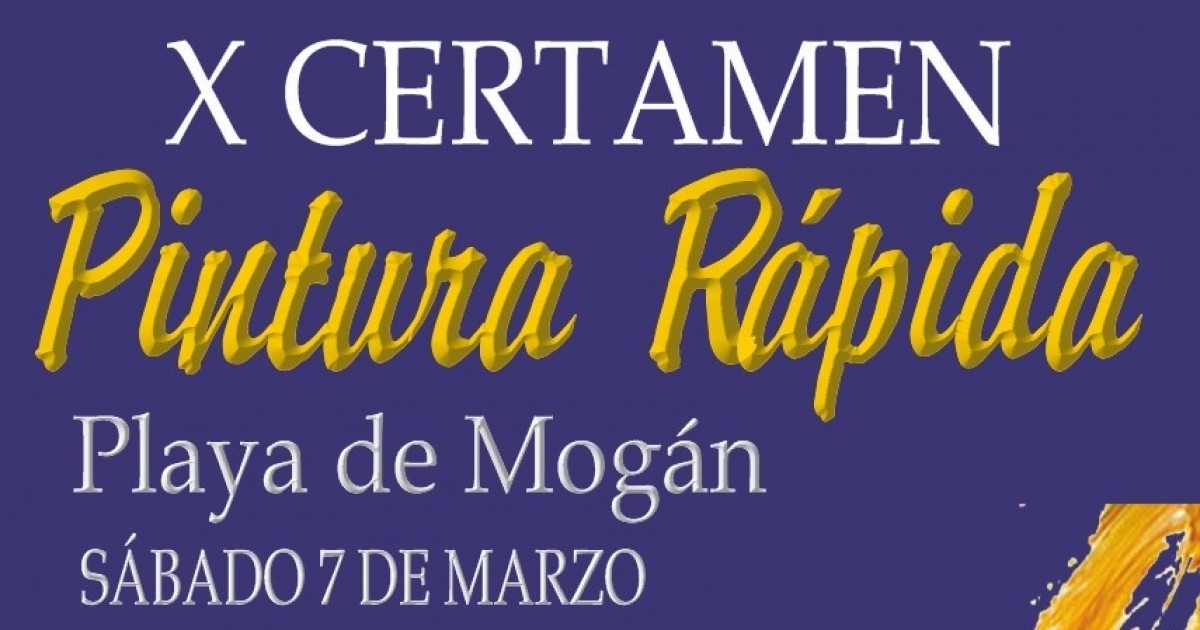 El décimo Certamen de Pintura Rápida será en Playa de Mogán el 7 de marzo