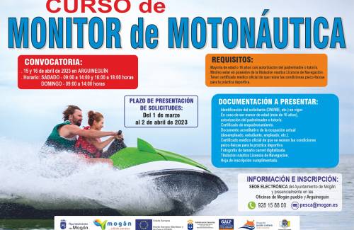 Curso de Monitor de Motonáutica el 15 y 16 de abril