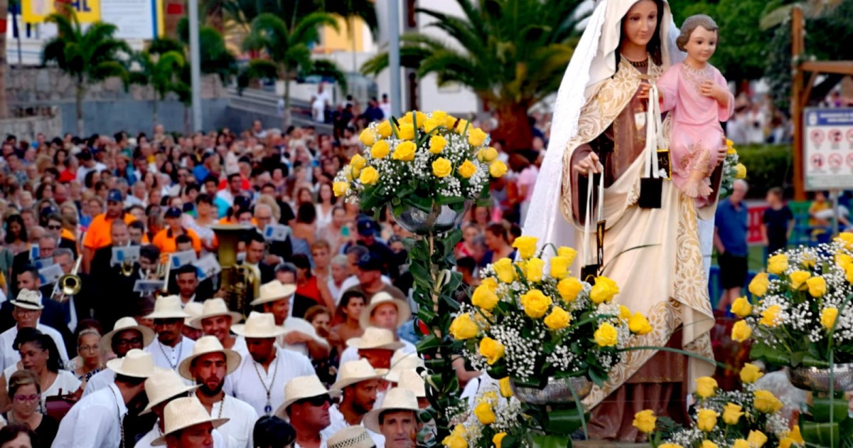 Arguineguín y Playa de Mogán destilan fervor marinero en la procesión terrestre de la Virgen del Carmen