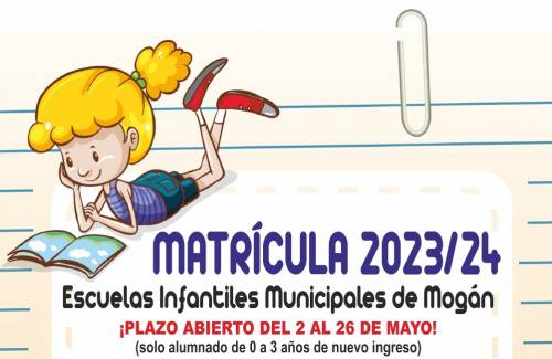 Mogán abre el plazo de inscripción  en las escuelas infantiles municipales  del 2 al 26 de mayo