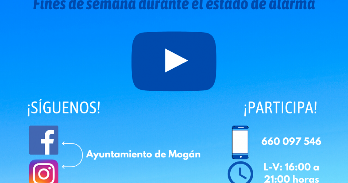 El Ayuntamiento de Mogán difunde  en sus redes sociales contenido  de ocio creado por jóvenes