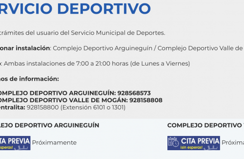 El 15 de junio se restablece el Servicio Municipal de Deportes de Mogán