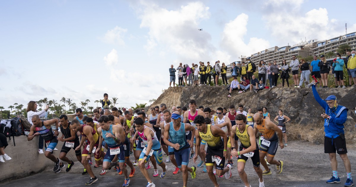 Isidro Alonso e Iria Otero, vencedores de la distancia OPEN del  II Acuatlón Anfi-Mogán