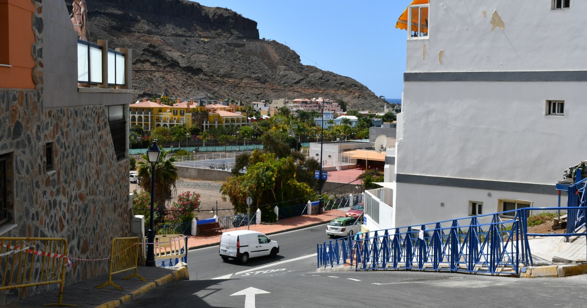 Obras de mejora en calles del barrio moganero de Lomoquiebre