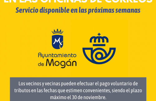 En Mogán se podrá pagar todo tipo de impuestos en las oficinas de Correos