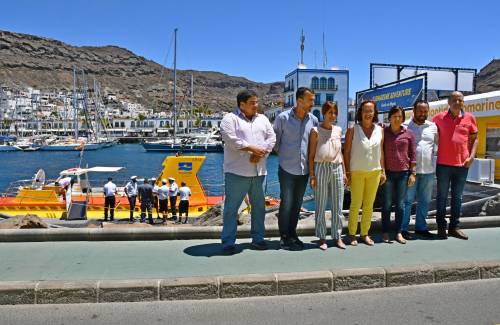 La Corporación Municipal conoce la regeneración del fondo marino del Puerto de Mogán