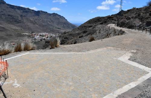 En marcha la rehabilitación del  mirador en la Degollada de Veneguera