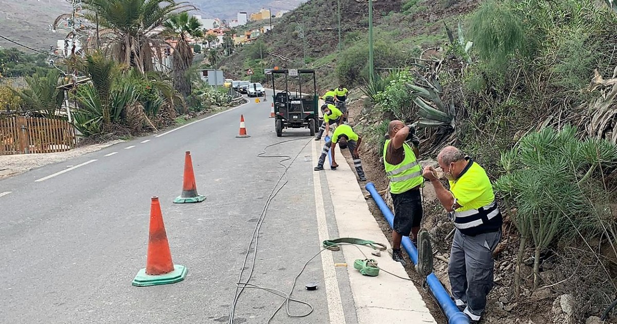 Mogán renueva la red de abastecimiento de agua en el barrio de Molino de Viento