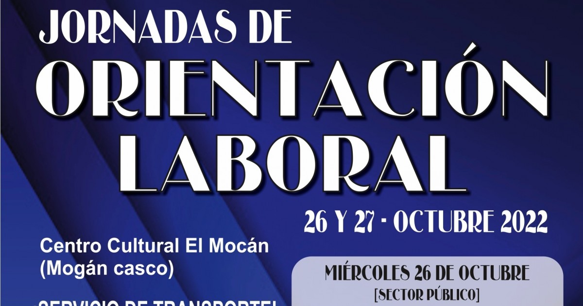 Mogán celebra las Jornadas de Orientación Laboral el 26 y 27 de octubre