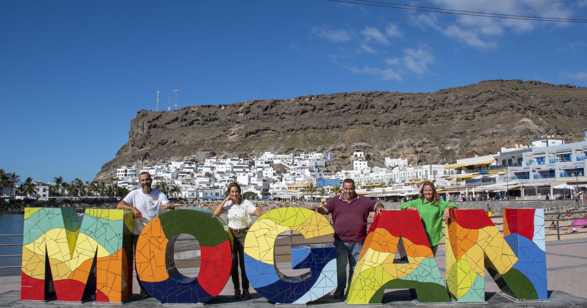 Mogán estrena letrero gigante  con el nombre del municipio