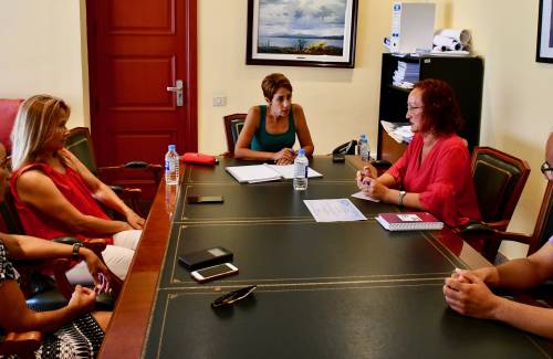 Pino González, diputada del Parlamento canario, visita Mogán para conocer  propuestas y demandas del municipio
