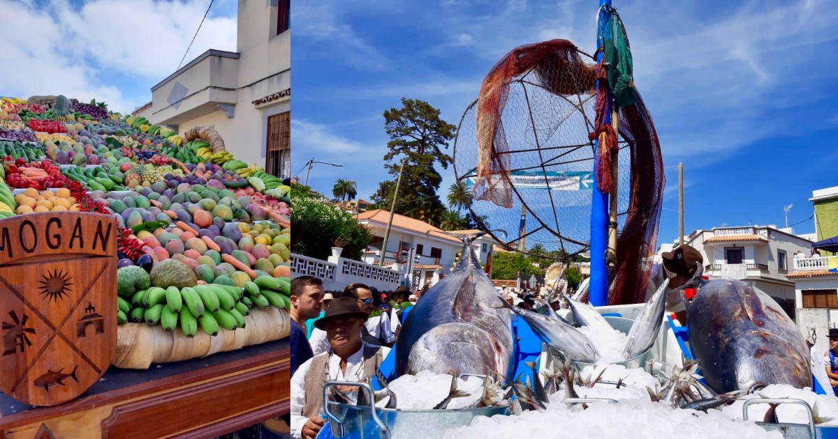 Mogán ofrece lo mejor de su campo y mar a la Virgen del Pino